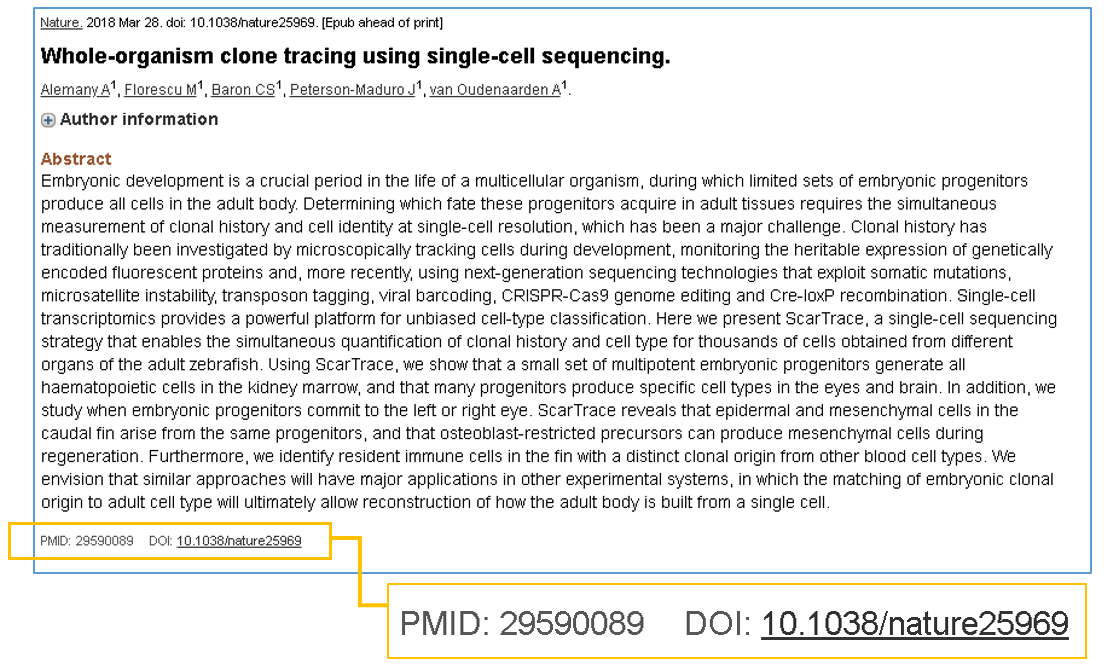 Image of how to request an item from ILLiad using the PubMed ID or PMID